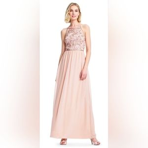 Adrianna Papell Blush Pink Bridesmaid Dress Size 2